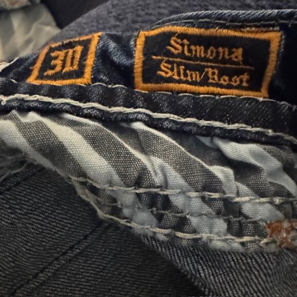 Rock Revival Women's Simona Bootcut Jeans Rhinestone Embroirdered Size 30 - Picture 7 of 7